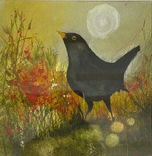 Load image into Gallery viewer, Blackbird &amp; Moon - Large Framed Original
